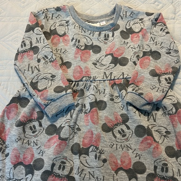 3T Minnie Mouse Sweatershirt Dress - Picture 2 of 6
